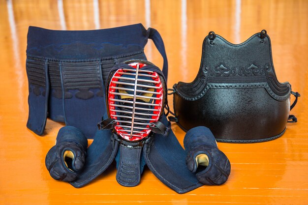 Foto kit de equipamento de kendo