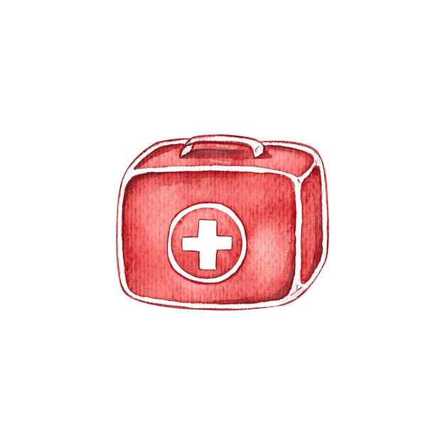 Kit de primeiros socorros bolsa vermelha de primeiros socorros com instrumentos médicos de ambulância da cruz vermelha
