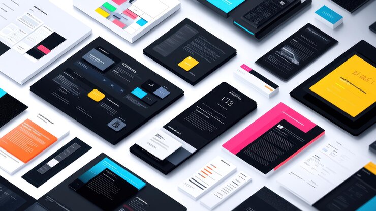Foto kit de diseño de interfaz de usuario para aplicaciones móviles y sitios web