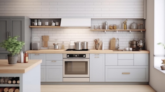 kitchenHD 8K Wallpaper Stock Fotobild