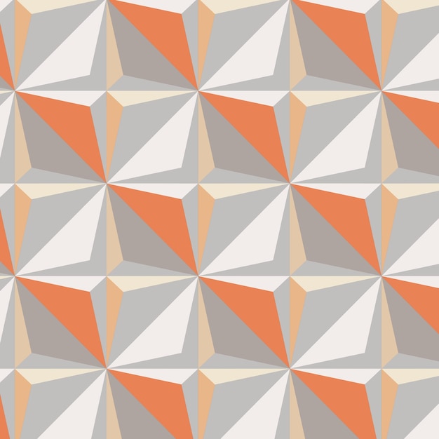 Kite padrão geométrico 3D png fundo laranja em estilo moderno