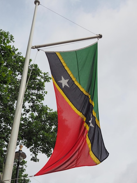 Kittitian Nevisian Flagge von St. Kitts und Nevis