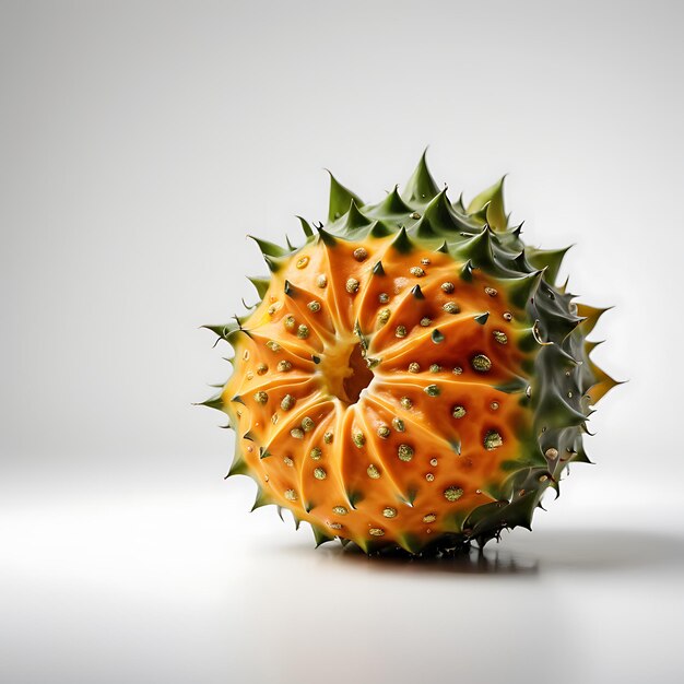 Foto kiwano en un fondo blanco