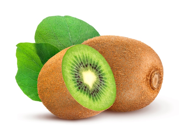 Kiwi aislado en blanco