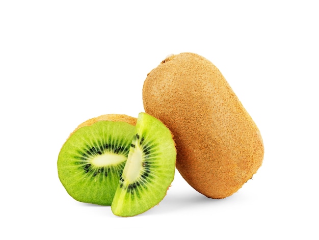 Kiwi aislado sobre fondo blanco.