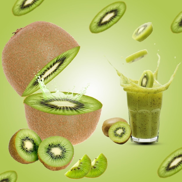 Kiwi com efeito de fatia