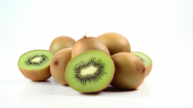 Kiwi con un fondo blanco.