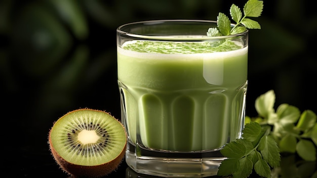 Kiwi de fondo con jugo