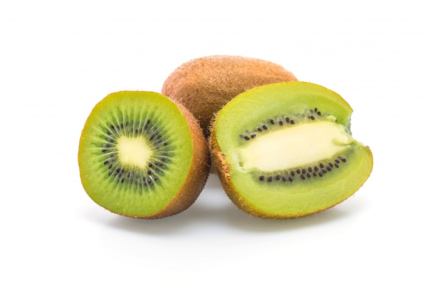 kiwi fresco em branco