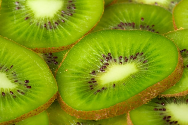 Kiwi fresco fatiado uso para