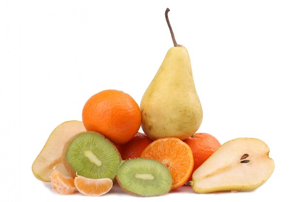 Kiwi fresco, pera y naranja
