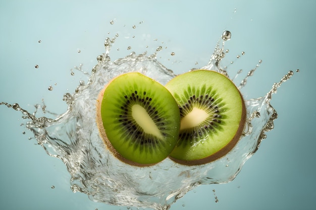 Kiwi in Spritzwasser generativer KI