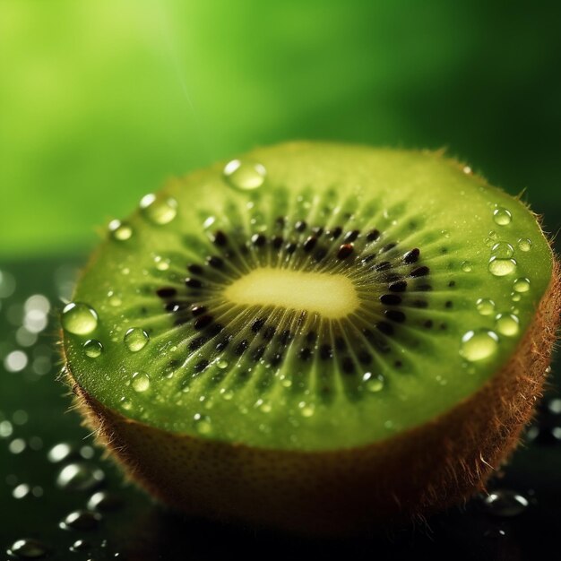 Foto el kiwi jugoso deleita los fondos vibrantes y las imágenes de frutas frescas