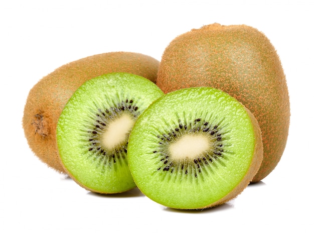 Kiwi lokalisiert auf dem weißen Hintergrund