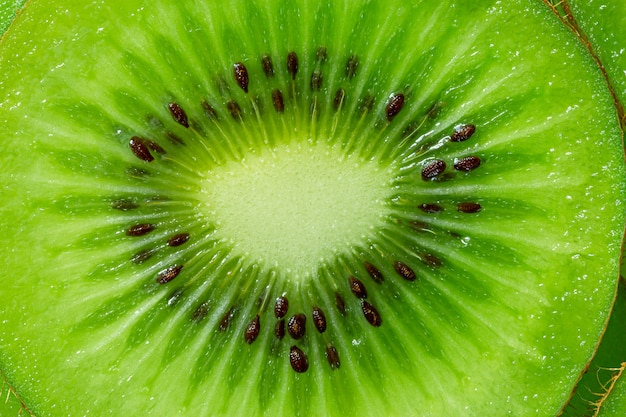 Kiwi Macroslice von Kiwis auf einem Vollformat-Querformat