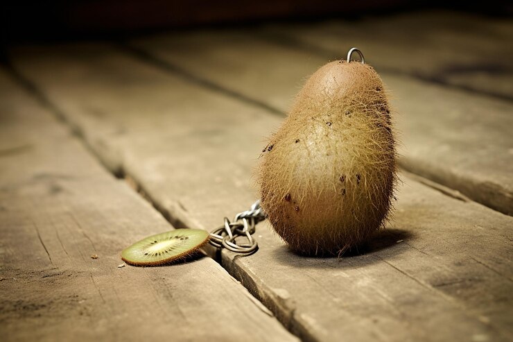 Foto kiwi mit einem ursprungszeichen neuseeland