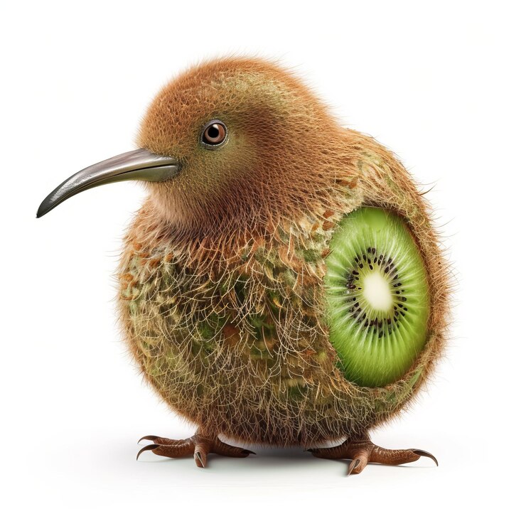 Foto kiwi natural e fresco isolado em fundo branco