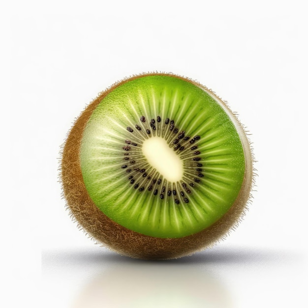 kiwi no fundo branco