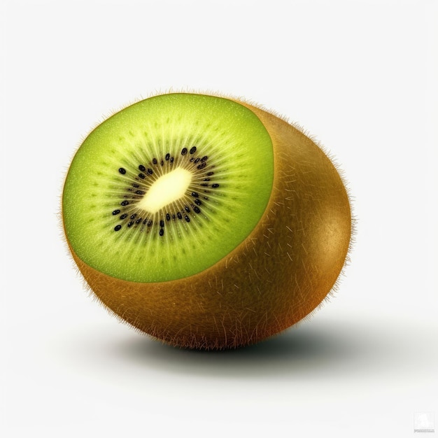 kiwi no fundo branco