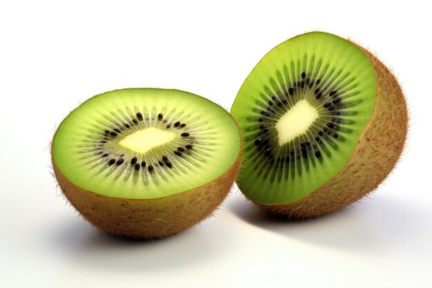 kiwi no fundo branco