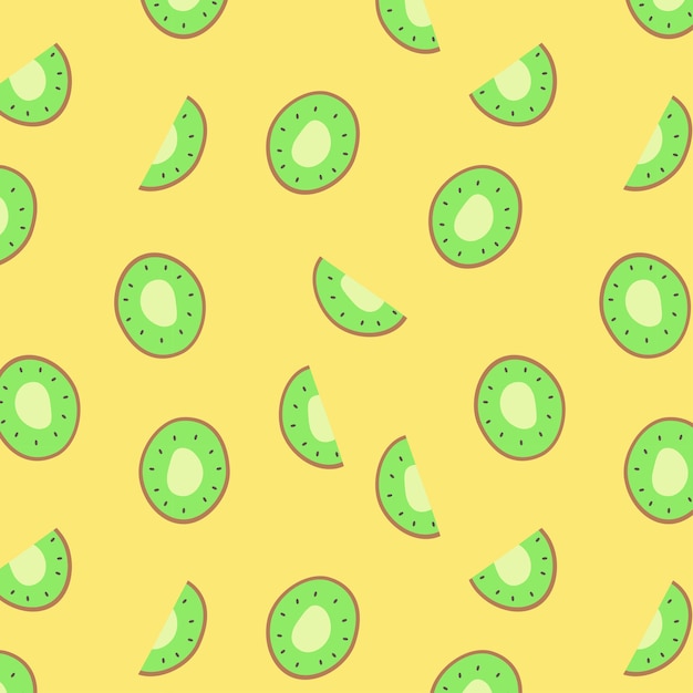 Kiwi patrón de verano en estilo plano Arte para fondos impresiones de tela pancarta