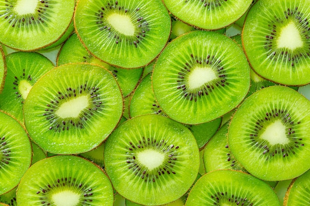 Kiwi en rodajas como fondo de textura