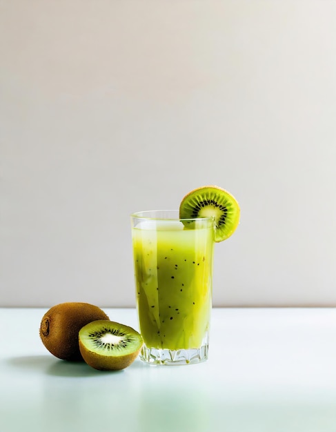 Foto kiwi-saft im glas