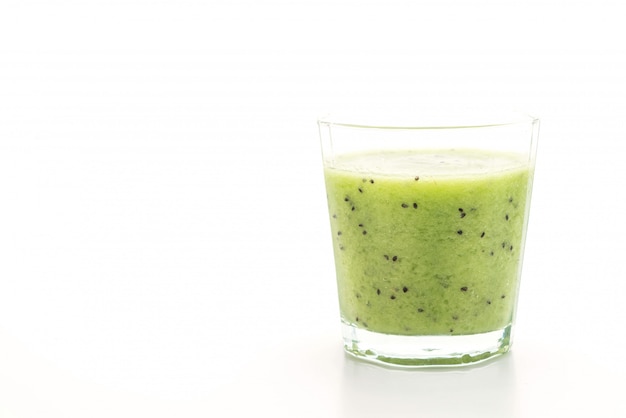 Kiwi Smoothie auf weißem Hintergrund