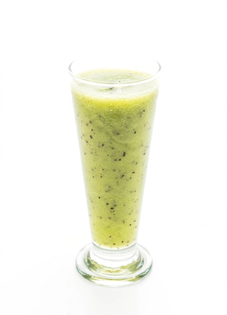 Kiwi Smoothie auf weißem Hintergrund