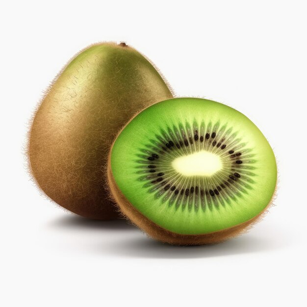 kiwi sobre fondo blanco