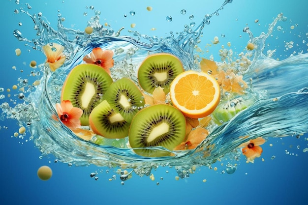 Kiwi suculento com sabor tropical