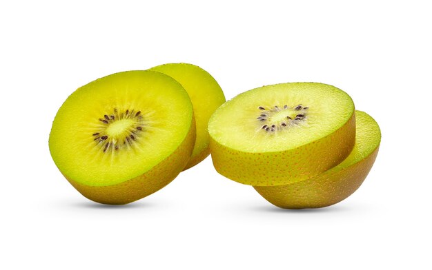 Kiwi verde em branco