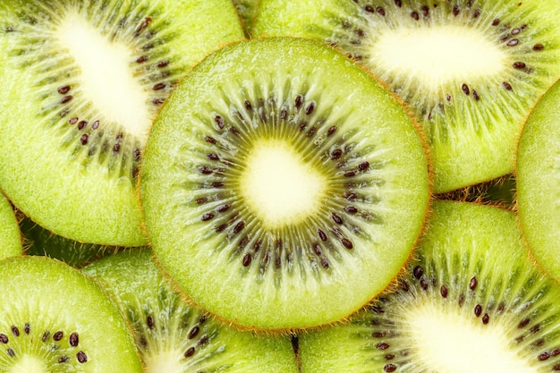 Kiwifrucht Kiwis Hintergrund von oben