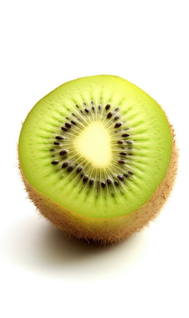 Kiwis frescos voando em tiro de estúdio de fundo branco isolado