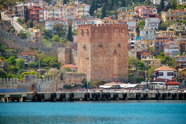 Kizil Kule Red Tower na cidade turca de Alanya