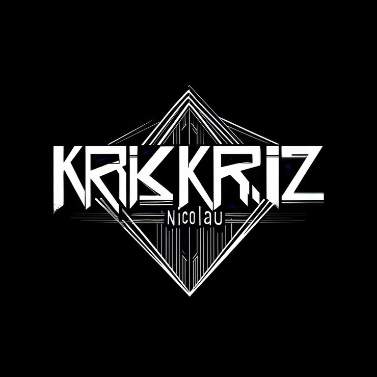 Foto kkz monograma carta del logotipo con diseño de estilo en forma de triángulo en fondo negro