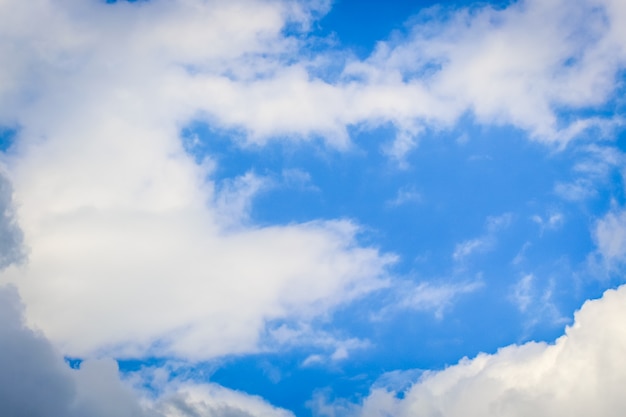 Klarer blauer Himmel mit Wolken