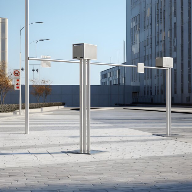 Klares Schild entlang städtischer Straßen