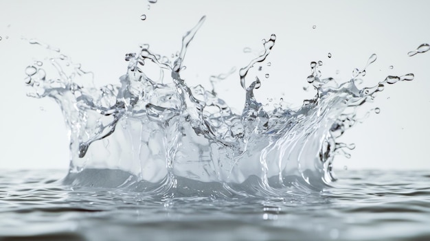 Klares Wasser, das in der Luft gefasst wurde