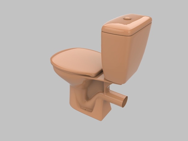 Klassische isolierte Sitzschrank-WC-Porzellan-3D-Illustration