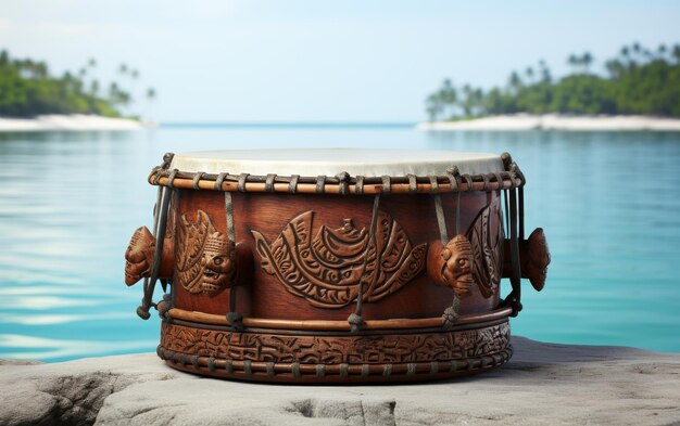 Foto klassische ocean drum percussion in isolation auf weißem hintergrund