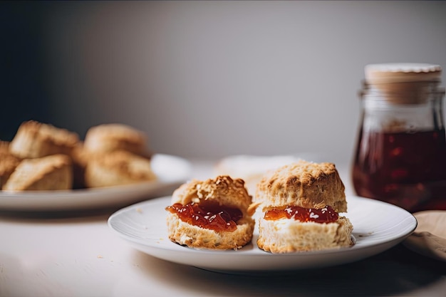 Klassische Scones mit Marmeladencreme