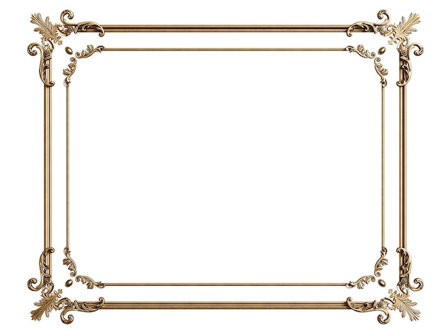 Klassischer goldener Rahmen mit Verzierungsdekor