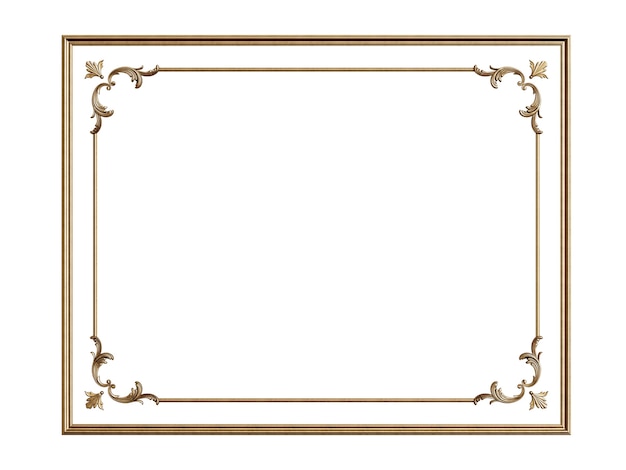 Klassischer goldener Rahmen mit Verzierungsdekor