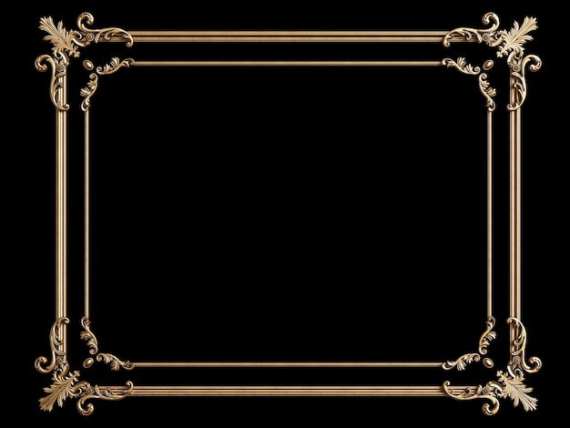 Klassischer goldener Rahmen mit Verzierungsdekor