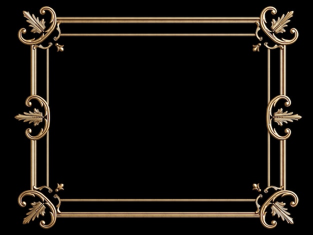 Klassischer goldener Rahmen mit Verzierungsdekor
