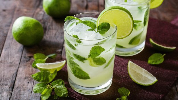 Klassischer kühlender Mojito