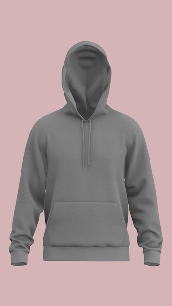 Klassischer Pullover mit Hoodie in leichten Farben