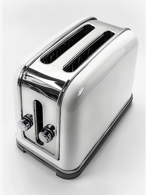 Klassischer Retro-Toaster in schlankem silbernem Finish