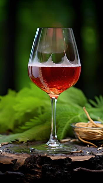 Foto klassischer schluck genießen sie den moment mit einem glas rotwein vertikale mobile tapete